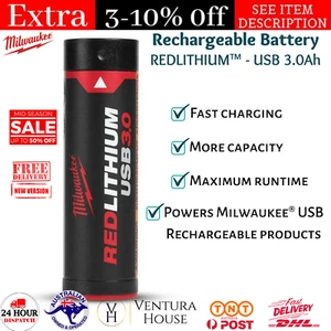 Milwaukee L4B3 3.0Ah REDLITHIUM™ USB Rechargeable Battery Fast Charging Portable - Picture 1 of 12