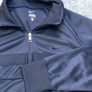 Nike Track Jacket Men's Large Black Swoosh Logo Running Athleisure Athletic Wear - Picture 1 of 14