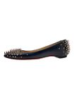 Christian Louboutin Flat Pumps black leather Pre-owned 36 US6 UK3 F/S from JAPAN