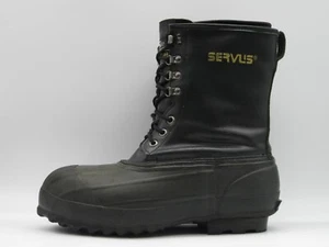 Servus x Honeywell Sz 13 10" Black Insulated Leather Safety Work Boots Steel Toe - Picture 1 of 12