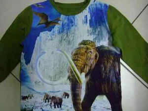 Jako-o 140 146 grün Junge Pullover Winter angeraut Mammut Eiszeit Dinosaurier - Bild 1 von 5