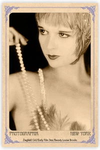 LOUISE BROOKS Silent Film Star Vintage Photograph A++ Reprint Cabinet Card CDV - Picture 1 of 1