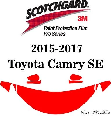 3M Scotchgard Paint Protection Film Pro Series 2015 2016 2017 Toyota Camry SE - Image 1 of 3