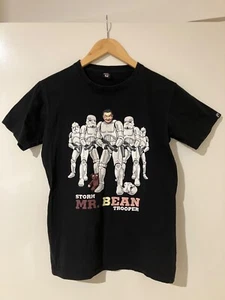 Men’s Size medium Mr Bean T Shirt storm trooper whit black short sleeve helmet o - Picture 1 of 5