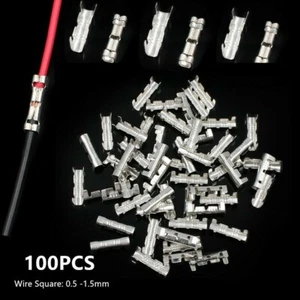 100x 0,5 2-1,5 mm² Kabelverbinder Stoßverbinder Crimpverbinder Quetsch-Verbinder - Bild 1 von 11