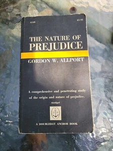 1958 The Nature of Prejudice by Gordon W. Allport Vintage Book. - Imagen 1 de 5