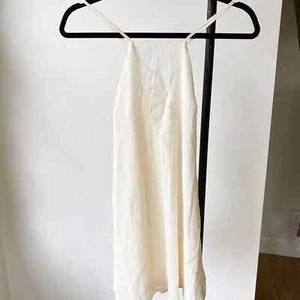 TOBI Damen Minikleid Frühling creme ärmellos mit silbernen Details Gr. XS - Bild 1 von 8