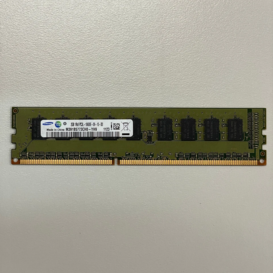 Samsung 2GB DDR3 RAM PC3L-10600 1333MHz non-ECC Unbuffered DIMM M391B5773CH0-YH9 - Image 1 of 3