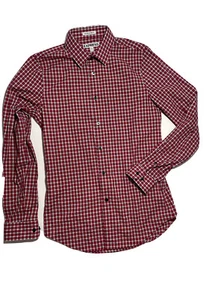Express Button Down Hemd rot kariert | Extra Slim Fit | S | 14 -14 1/4 - Bild 1 von 6