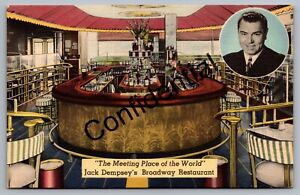 Jack Dempsey's Broadway Restaurant Boxer Boxing Linen Dempsey NYC NY M235