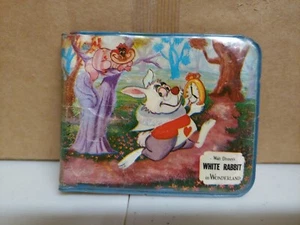 Vintage Walt Disney White Rabbit in Wonderland Plastic Child's Wallet has damage - Picture 1 of 8