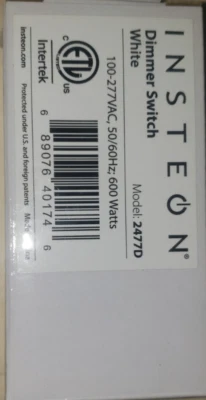 INSTEON Model 2477D Dimmer (White) 15amps With Quick Guide NIB (SCE 30y32) - Image 1 of 4