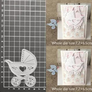 Baby Carriage Metal Cutting Dies Scrapbooking Stencil Paper Card Crafts Template - Picture 1 of 4