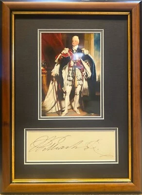 King William IV Professionally Framed 40cm x 29cm Hand Signed Card & COA - Image 1 of 4