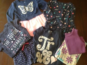 Girls clothing lot size 4, Navy Disney dress, Butterfly dress Pink Tulle, tees - Picture 1 of 8