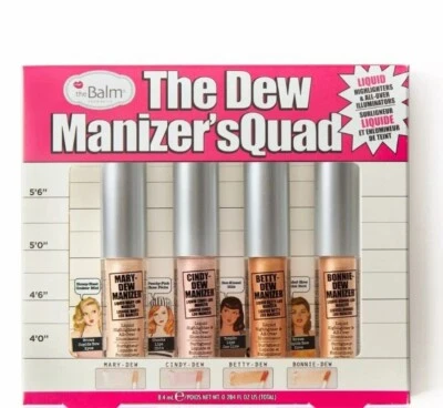 The Balm Cosmetics The Dew Manizer's Quad Liquid Highlighters 4-Piece Gift Set - Image 1 of 2
