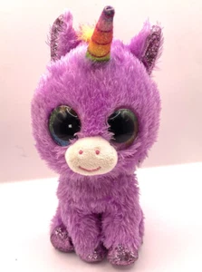 Ty Beanie Boos - ROSETTE the Purple Unicorn (6 Inch) Stuffed Plush Animal P11 - Picture 1 of 4