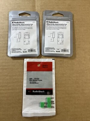 RadioShack 30A • 32VDC мини лезвие предохранитель 270 0014 (кол-во 3) - Изображение 1 из 2