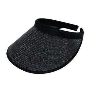 Toyo Straw Clip-on Sun Visor - Wide Brim Sun Protection Visor Hat - Imagen 1 de 5