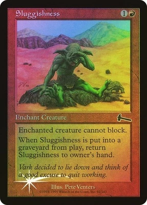 Urza's Legacy  MTG  FOIL  Sluggishness   Magic - Image 1 of 2