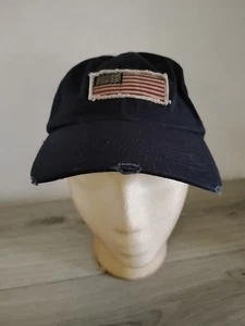 Mütze Kappe amerikanische Flagge Aufnäher Logo verstellbarer Riemen hinten Erwachsene Herren Einheitsgröße  - Bild 1 von 10