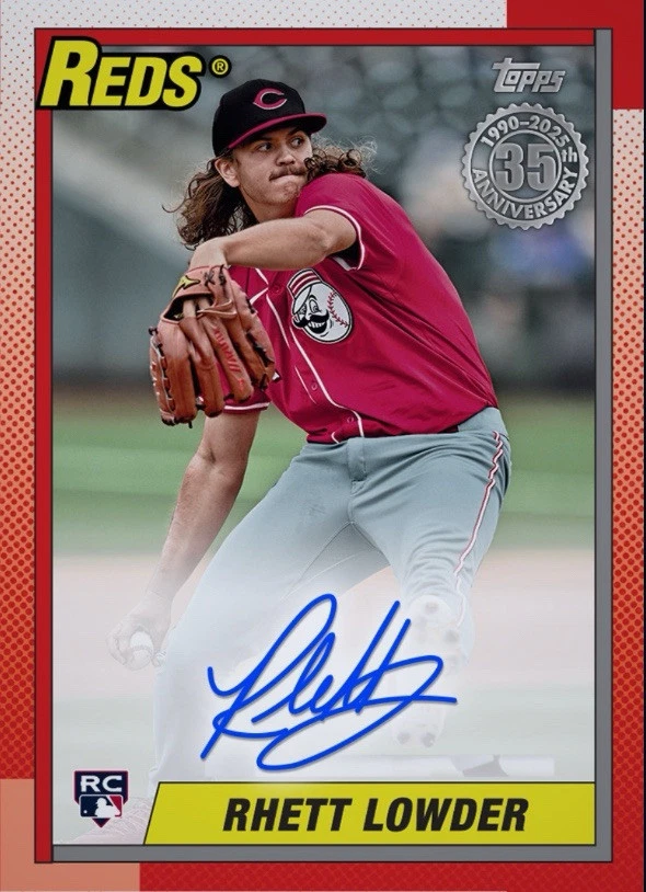 2025 Topps 1990 Baseball Rookie RC Signature Auto RHETT LOWDER Digital - Image 1 of 1