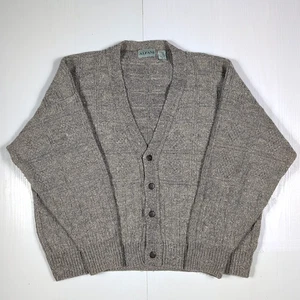 Cardigan maglione vintage Alfani uomo XL grigio lana alpaca maglia bottoni Italia - Foto 1 di 11