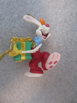 Adorno Disney De Colección - Roger Rabbit con Caja de Regalo Verde Navidad Cumpleaños Foto 1 de 4