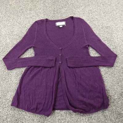 VTG American Eagle Cardigan Womens L Purple Sweater Babydoll Top Bella Swan Y2K - Image 1 of 4
