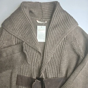 Soft Surroundings Women's Belted Country Weekend Sweater Size Large Green -1161 - Picture 1 of 5