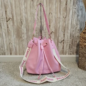 Juicy Couture Pink Tote Purse Bucket Bag shoulder & Crossbody Removable Strap - Picture 1 of 11