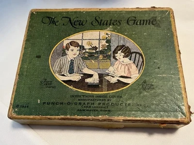 古董儿童游戏状态游戏记忆闪存卡 1925 年 1920 年代美国 — 第 1/4 张图片