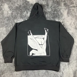 Assho**s Live Forever Herren Sweatshirt Large schwarz Hoodie Grunge ohne Kordelzug - Bild 1 von 10