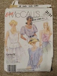 Vintage McCalls Ladies Blouse Camisole Top Shirt Sew Pattern 3131 Sz 10-12-14 - Picture 1 of 2