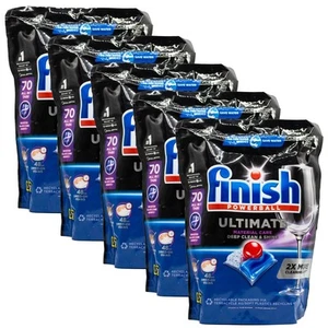 5x 70pc Finish Dishwasher Tablets Powerball Ultimate All-in-1 Dish Cleaner Soap - Picture 1 of 3