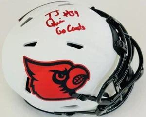 TJ T.J. QUINN SIGNED LOUISVILLE CARDINALS LUNAR MINI HELMET AUTOGRAPH J1 - Picture 1 of 1