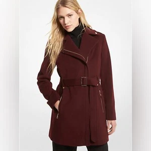 Michael MICHAEL KORS Wool Blend Belted Coat Size XS - Picture 1 of 4