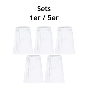 Basic Schürze 60x80cm Küchenschürze Kellnerschürze Kochschürze 190g/m² Weiss - Bild 1 von 13