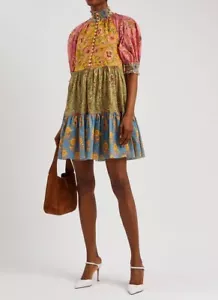 Zimmermann Kleid Größe 3 Knopf Mini Multi Blumenmuster Kurz - Bild 1 von 12