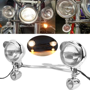 Passing Lights Bar Turn  Signals For  Honda Shadow ACE Aero Spirit VT 750 1100 - Picture 1 of 11