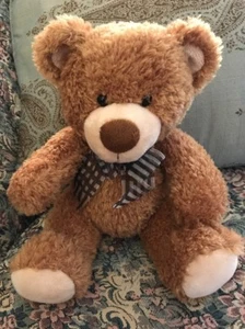 Karstadt Kuschelwuschel Brown Teddy Bear  Plush Made in Germany 10" Sitting #GG1 - Picture 1 of 6