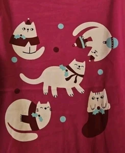 NWT HANNA ANDERSSON HOLIDAY KITTIES PURPLE L/S TOP TEE SHIRT  130 8 - Picture 1 of 6