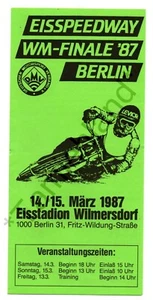 Prospetto ➔ Finale Mondiali '87 ➔ Berlino Wilmersdorf➔ Eisspeedway ➔*da collezione* - Foto 1 di 2