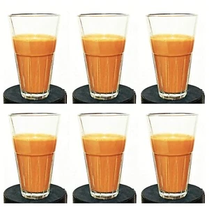 Indisches Teeglas Schneide Chai Glas 110 ml 6 Stück Thadi Teetassen Klar Optik - Bild 1 von 3