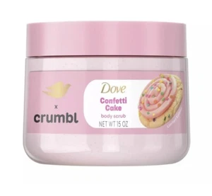 Dove X Crumbl Body Scrub Confetti Cake NEW 15oz Limited Edition - Picture 1 of 8