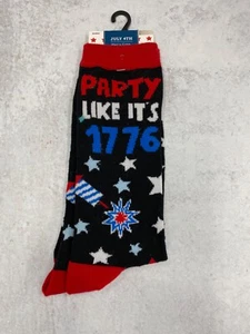  Herren Crew Anzugsocken Party Like it's 1776 Größe 9-13. Juli 4. Neuheit - Bild 1 von 1