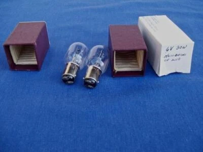 HOSOBUCHI OP2118 微软灯 6 伏 30 瓦(批量 2 件)全新带盒 — 第 1/4 张图片