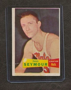 1957 Topps #72 Paul Seymour, Syracuse Nationals, Special Print, VG-EX (Tape) - Picture 1 of 2