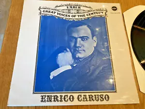 Enrico Caruso Great Voices Of The Century Volume One UK LP Album Ember GVC 12 EX - Foto 1 di 2