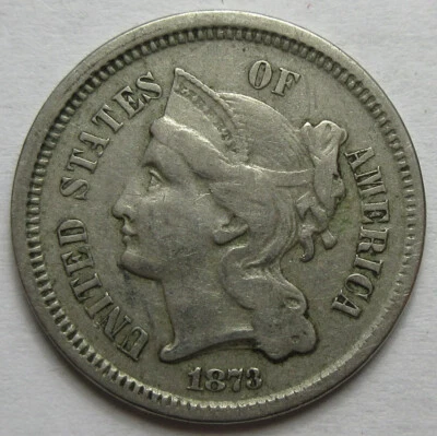 1873 Three Cent Nickel -XF- (#53y) - Image 1 of 2